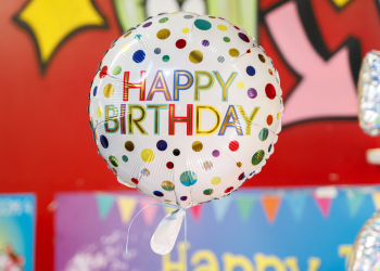 Happy birthday helium balloon